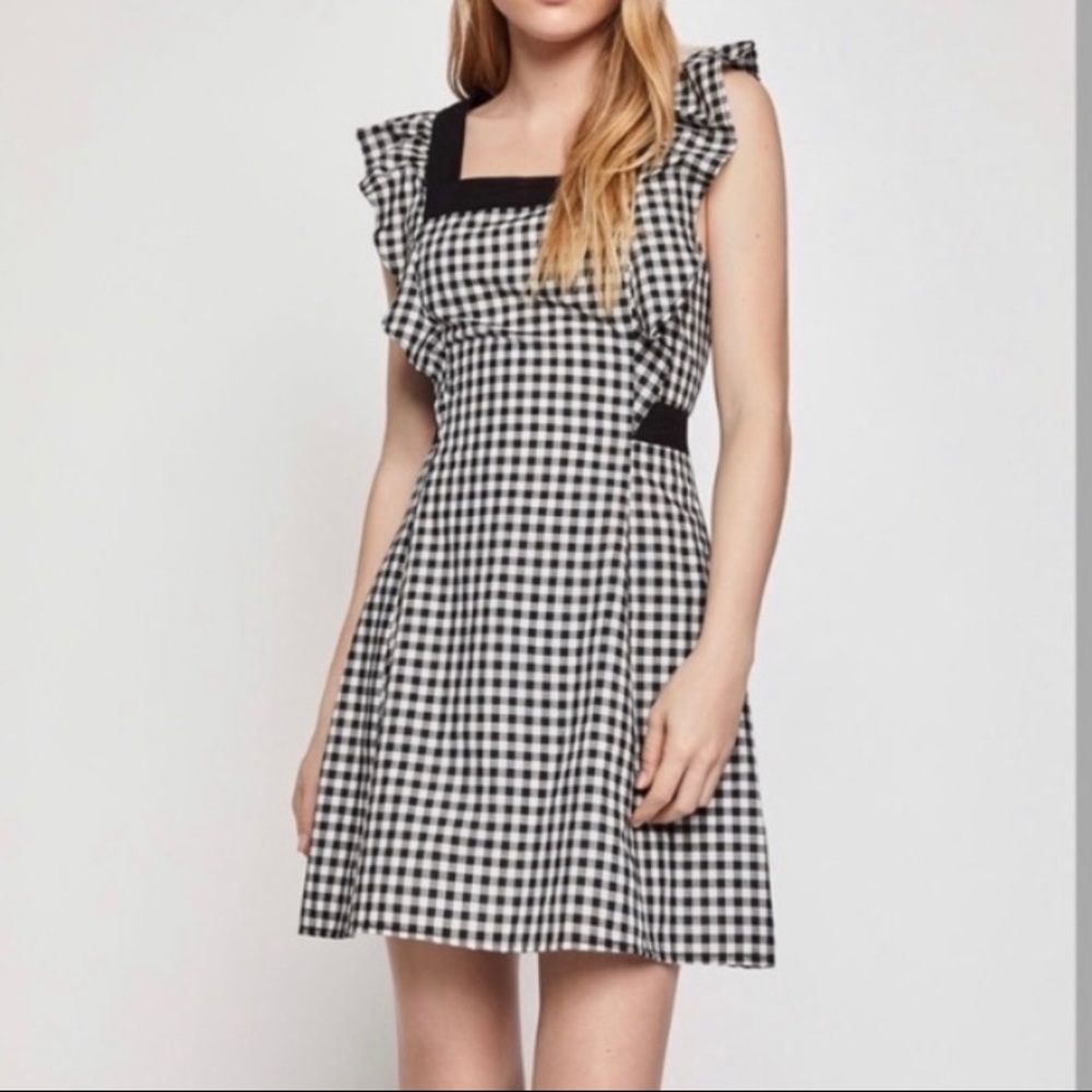 BCBGeneration gingham mini dress. US Size 4